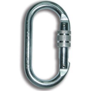 Oval Screw Gate Carabiner - Steel