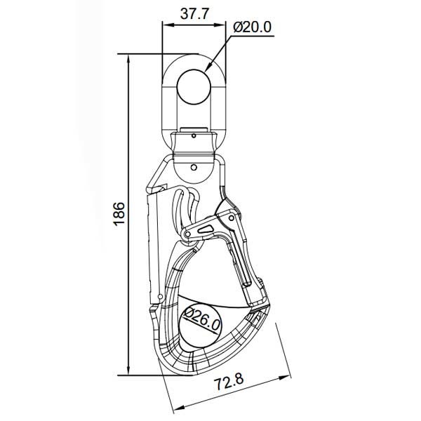 Double Action Aluminium Swivel Snap Hook - ANSI - Handling Equipment  Canterbury