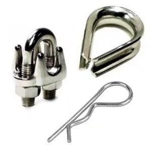 Stainless Wire Grips, Thimbles & R Clips