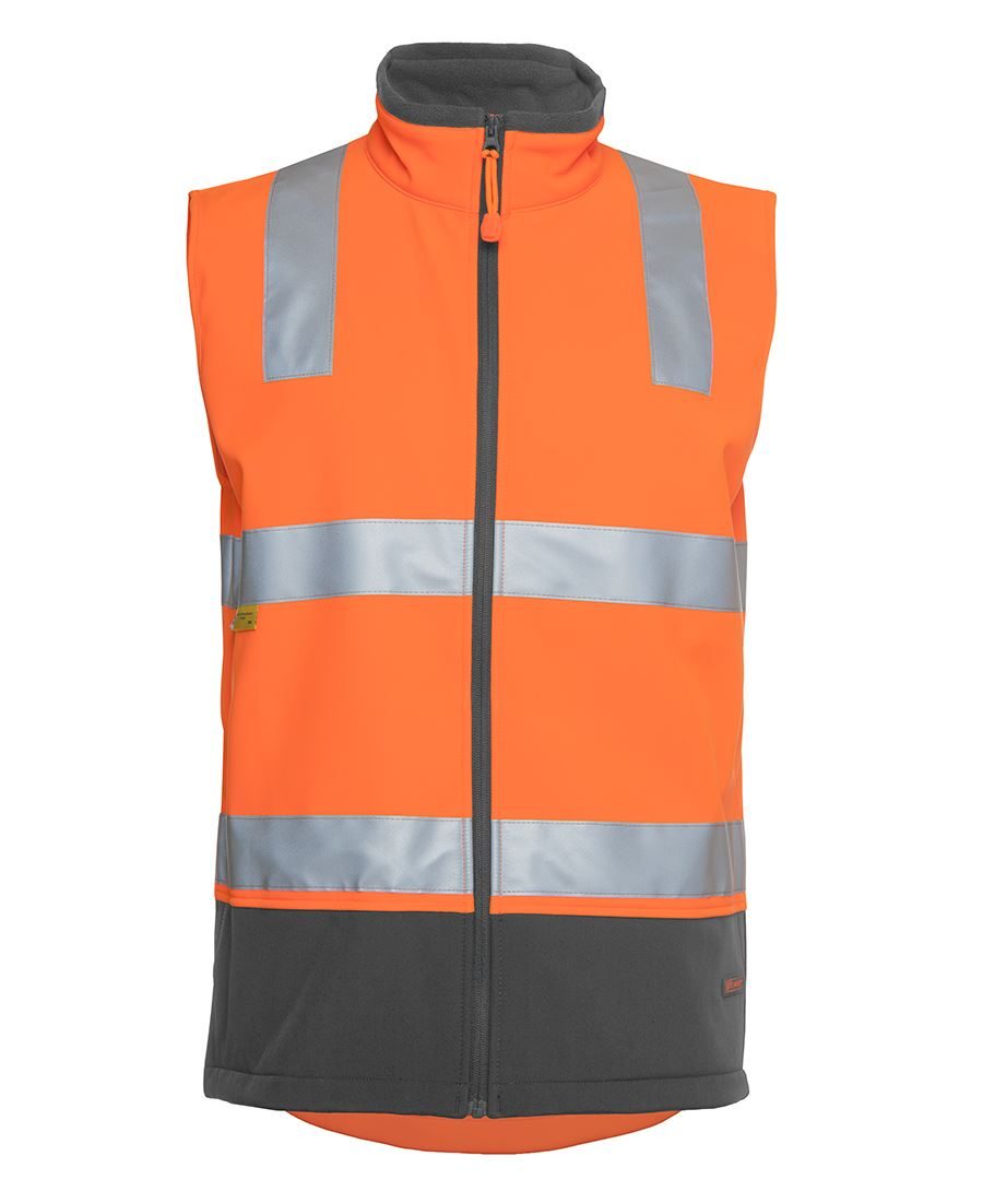 Hi Vis Reflective Safety Vest Workwear with Zipper & Pocket Day & Night  Orange