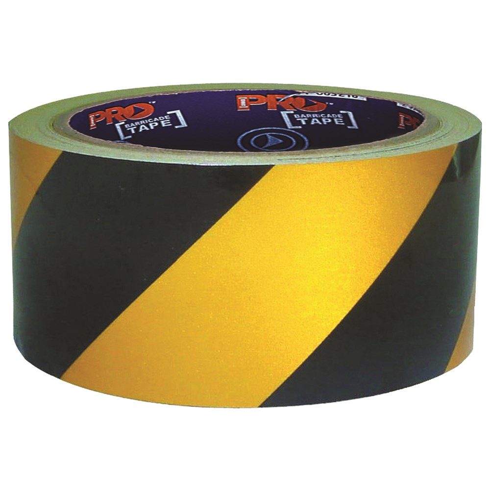 ProChoice® Self Adhesive Hazard Tape Yellow & Black. 30m x 75mm