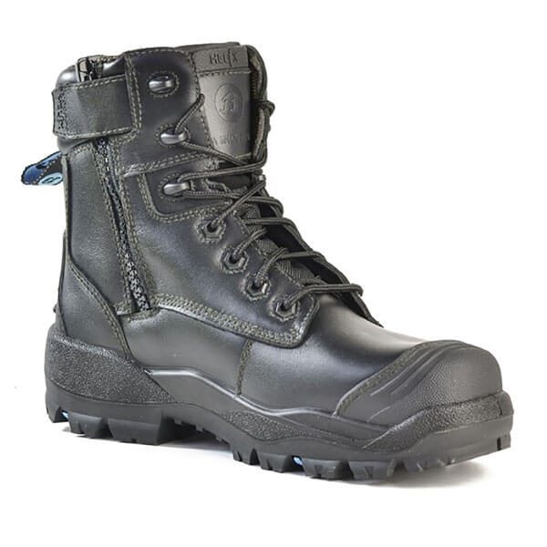 Bata Longreach Zip Ultra Black Safety Boots - Handling Equipment Canterbury