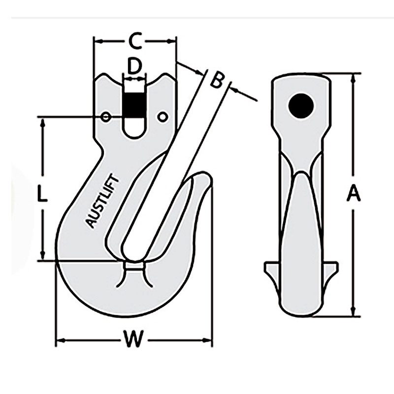 G100 Clevis Grab Hooks Handling Equipment Canterbury
