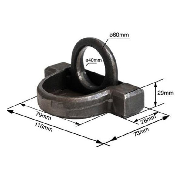 Tie Down Anchor Point Dish LC1250kg Handling Equipment Canterbury