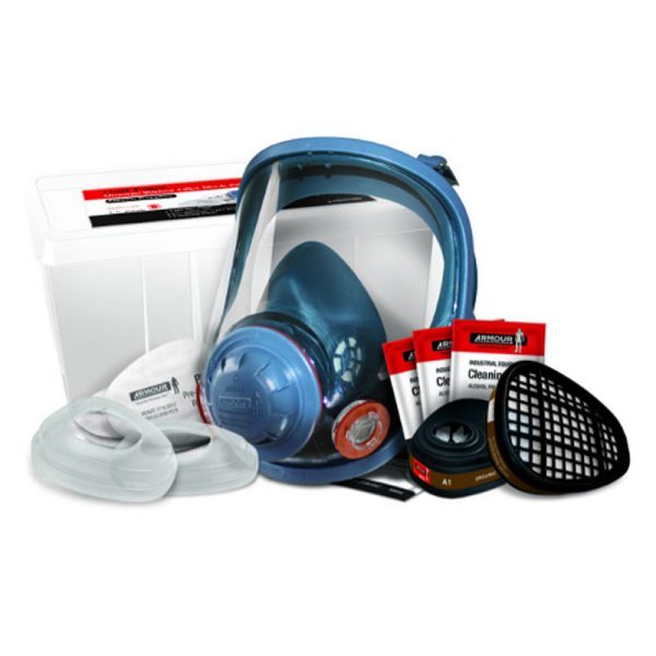 Armour Full Face Organic Vapour Filter Mask Kit Handling Equipment